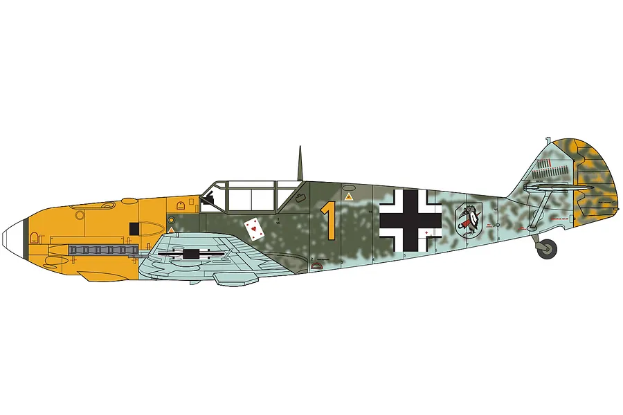 Airfix 1/48 Messerschmitt BF109 E-3/E-4 Fighter Scaled Plastic Model Kit image 45454