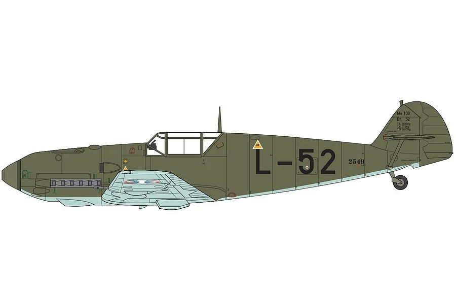 Airfix 1/48 Messerschmitt BF109 E-3/E-4 Fighter Scaled Plastic Model Kit image 45460