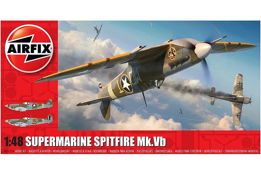 Airfix 1/48 Supermarine Spitfire Mk.Vb Fighter Scaled Plastic Model Kit image 45468