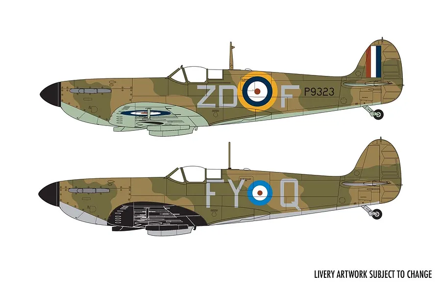 Airfix 1/48 Supermarine Spitfire Mk.1A Fighter Scaled Plastic Model Kit image 45475