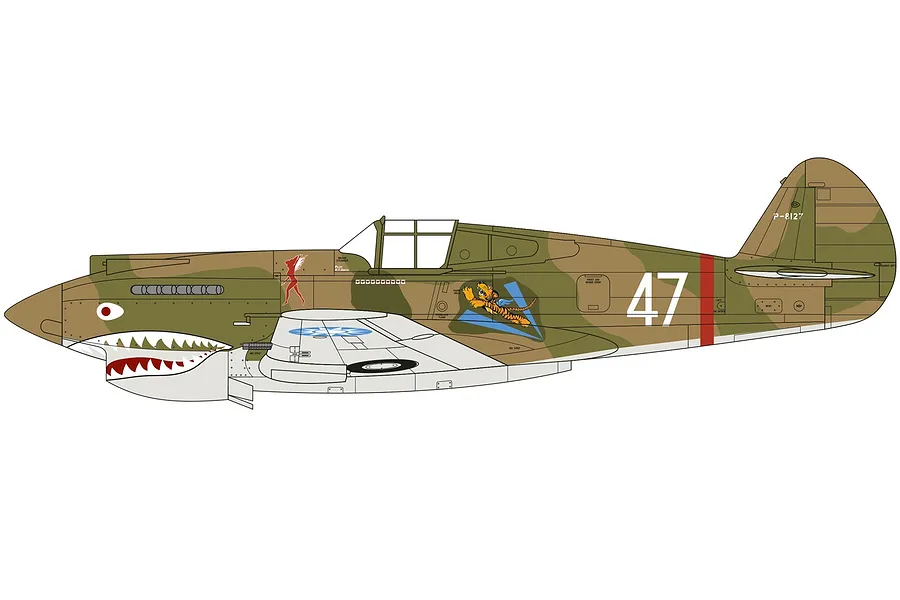 Airfix 1/48 Curtiss P-40B Fighter Scaled Plastic Model Kit image 45509