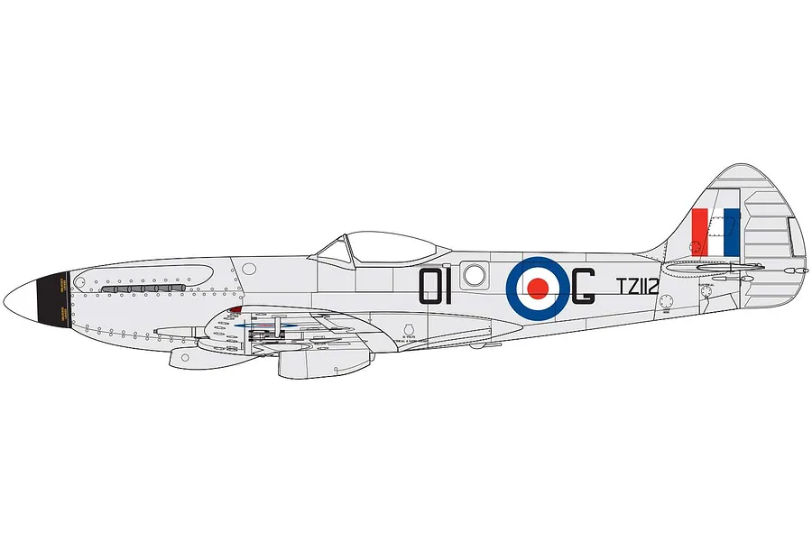 Airfix 1/48 Supermarine Spitfire Mk.XIV Fighter Scaled Plastic Model Kit image 45528