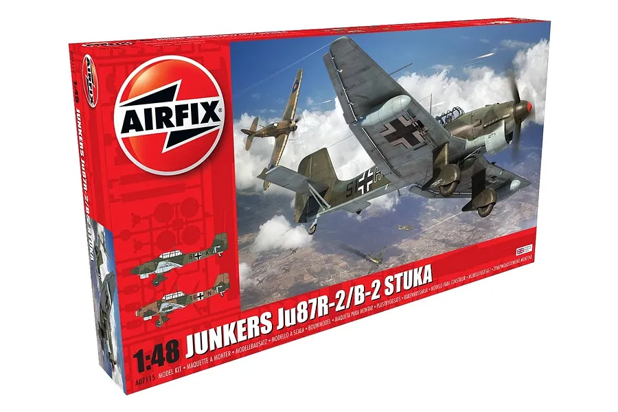 Airfix 1/48 Junkers Ju87B-2/R Bomber Scaled Plastic Model Kit image 45603