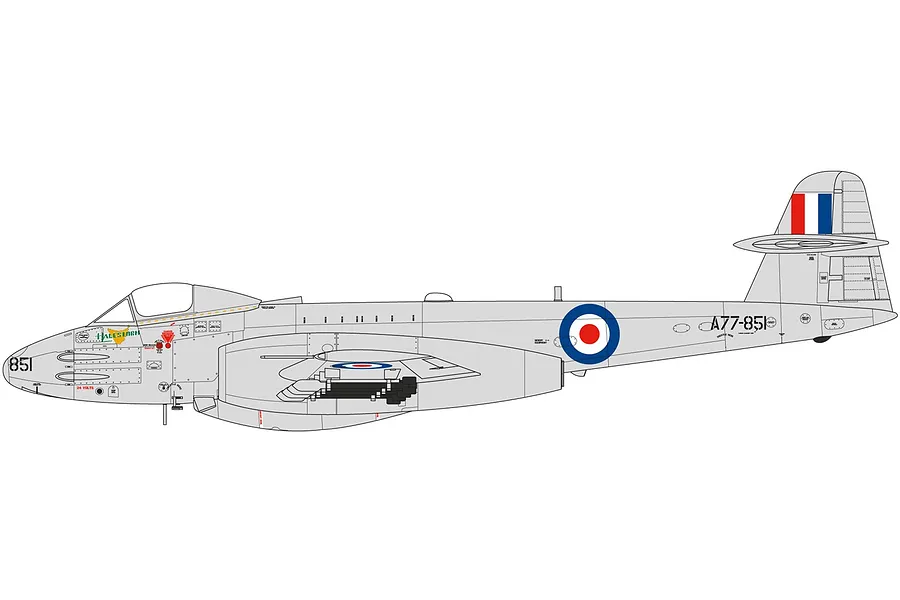 Airfix 1/48 Korean War Gloster Meteor F.8 Fighter Scaled Plastic Model Kit image 45628