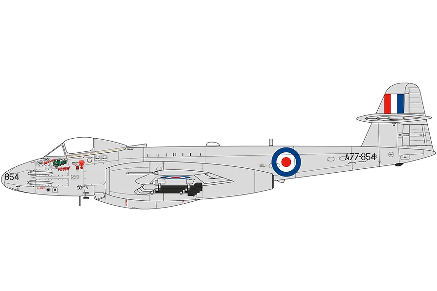 Airfix 1/48 Korean War Gloster Meteor F.8 Fighter Scaled Plastic Model Kit image 45629