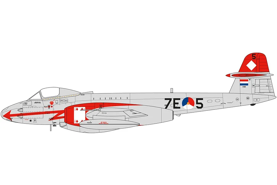 Airfix 1/48 Korean War Gloster Meteor F.8 Fighter Scaled Plastic Model Kit image 45630