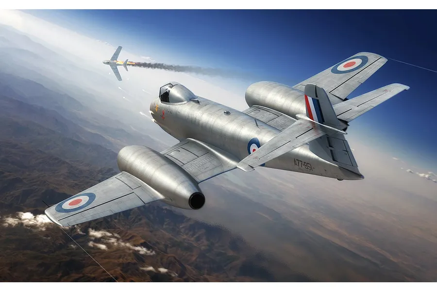 Airfix 1/48 Korean War Gloster Meteor F.8 Fighter Scaled Plastic Model Kit image 45637