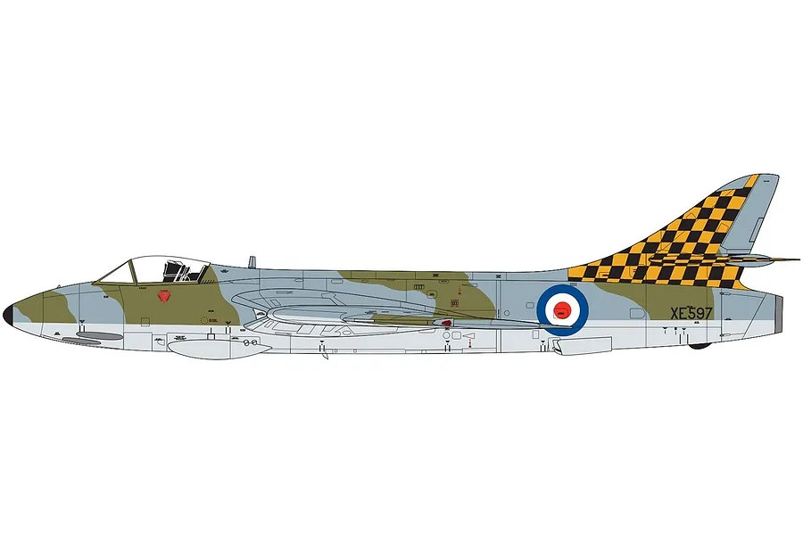 Airfix 1/48 Hawker Hunter F.6 Fighter Scaled Plastic Model Kit image 45640