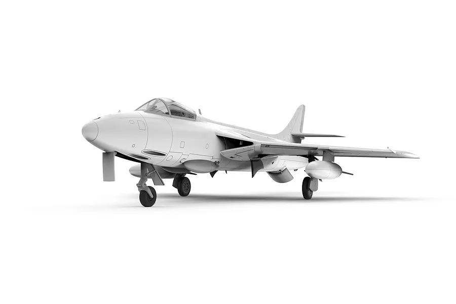 Airfix 1/48 Hawker Hunter F.6 Fighter Scaled Plastic Model Kit image 45652