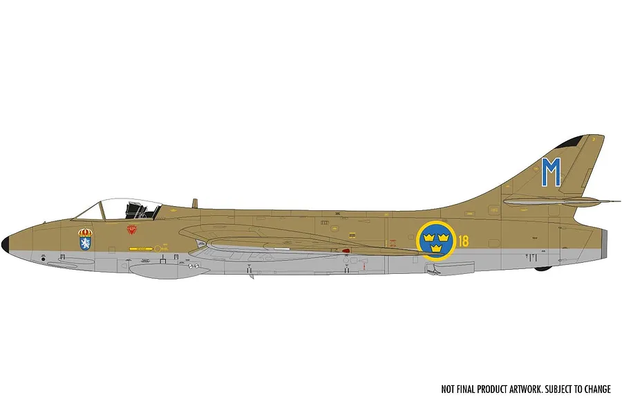 Airfix 1/48 Hawker Hunter F.4 Fighter Scaled Plastic Model Kit image 45708