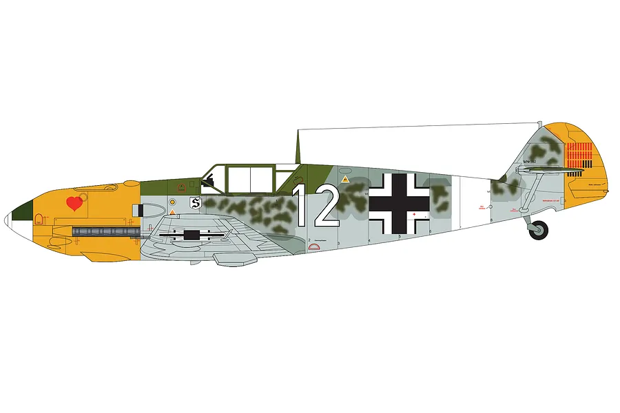 Airfix 1/48 Supermarine Spitfire Mk.VB Messerschmitt BF109E Dogfight Double Fighters Scaled Plastic Model Kit Gift Set image 45754
