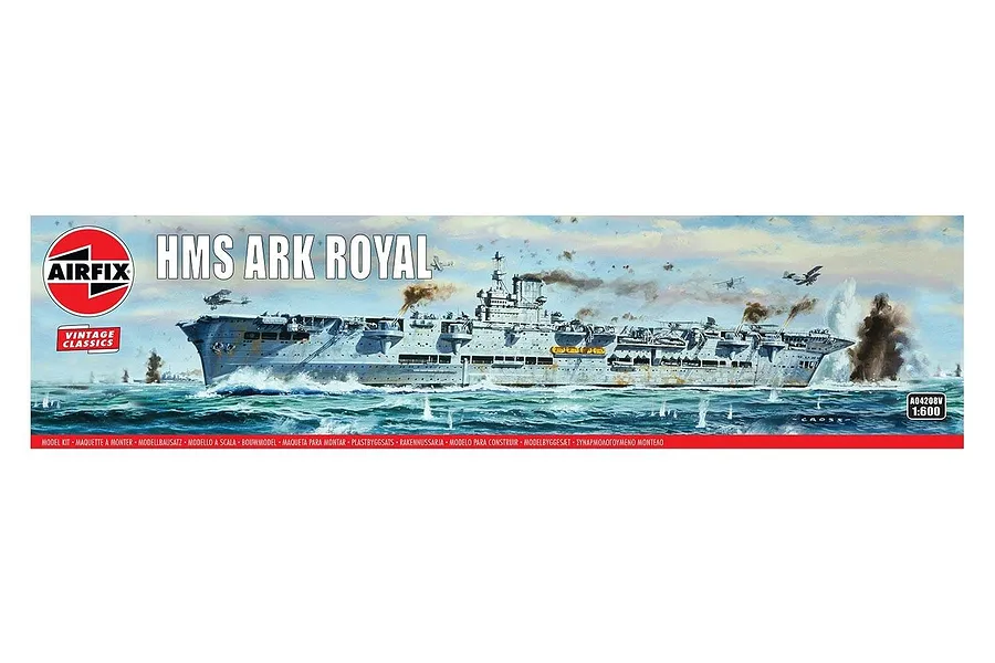 Airfix 1/600 HMS Ark Royal Aircraft Carrier Scale Scaled Plastic Model Kit image 45762