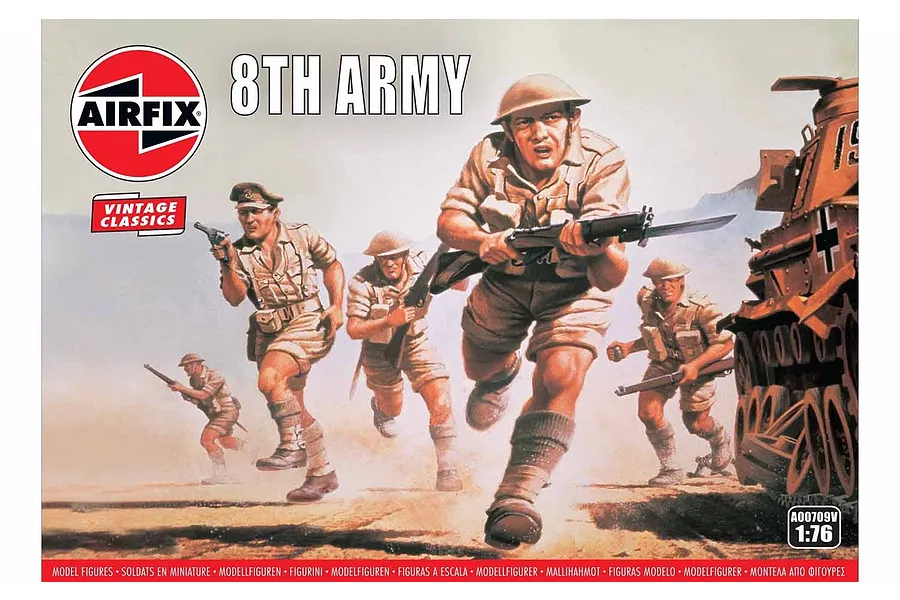 Airfix 1/76 WWII British 8th Army Infantry Scaled Plastic Model Kit image 45784