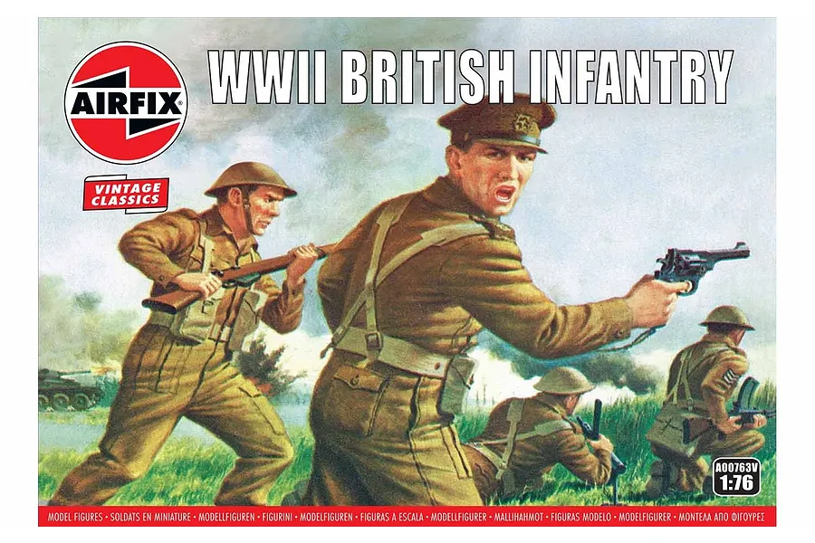 Airfix 1/76 WWII British Infantry Northern Europe Scaled Plastic Model Kit image 45805