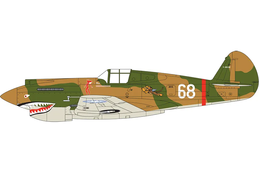 Airfix 1/72 Curtis P-40B Fighter Scaled Plastic Model Kit image 45809