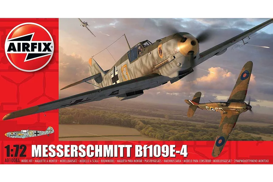 Airfix 1/72 Messerschmitt BF109 E-4 Fighter Scaled Plastic Model Kit image 45833