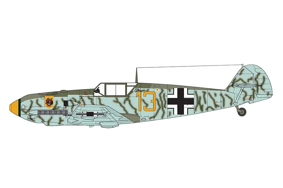 Airfix 1/72 Messerschmitt BF109 E-4 Fighter Scaled Plastic Model Kit image 45835