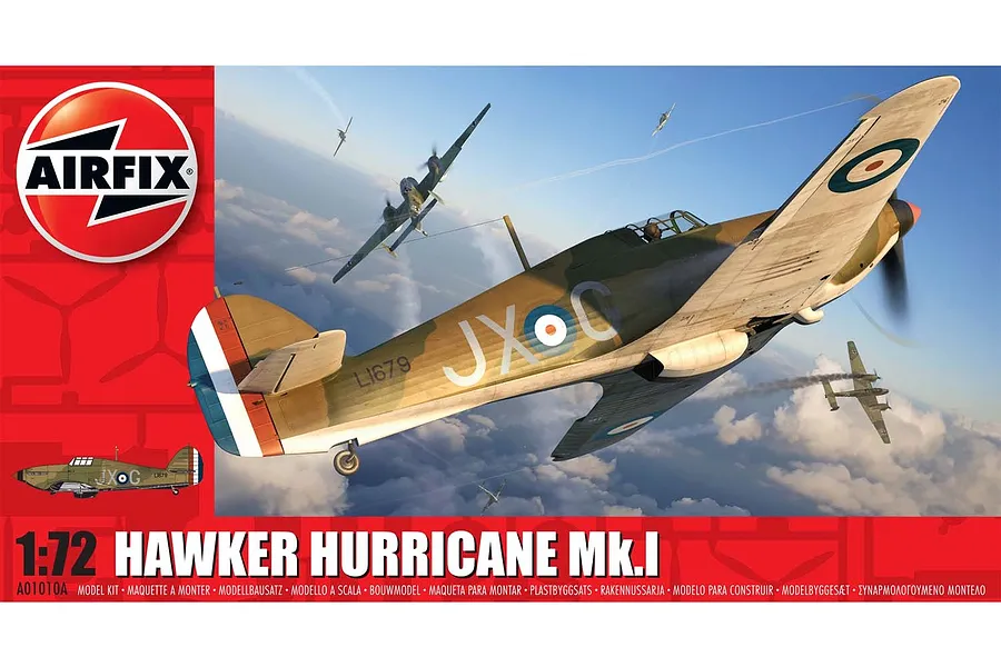 Airfix 1/72 Hawker Hurricane Mk.I Fighter Scaled Plastic Model Kit image 45841