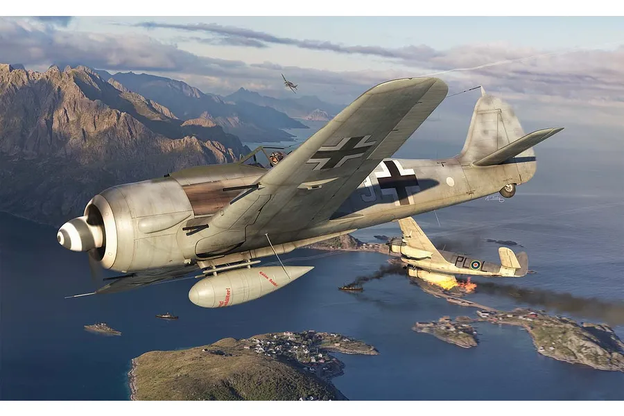 Airfix 1/72 Focke-Wulf FW 190 A-8 Fighter Scaled Plastic Model Kit image 45845