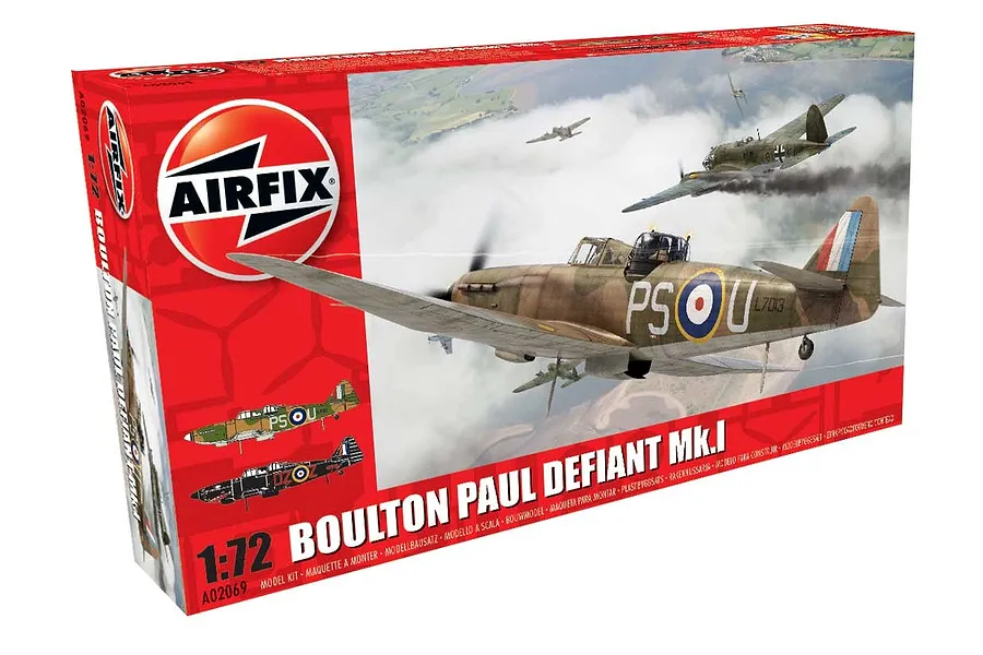 Airfix 1/72 Boulton Paul Defiant Fighter Scaled Plastic Model Kit image 45897