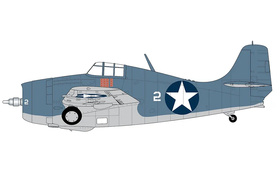 Airfix 1/72 Grumman Wildcat F4F-4 Fighter Scaled Plastic Model Kit image 45908