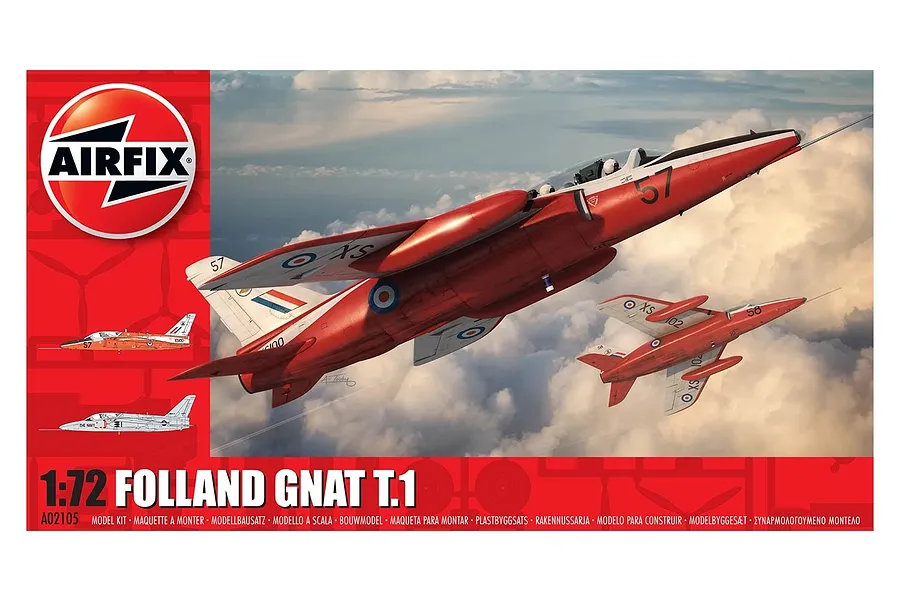 Airfix 1/72 Folland Gnat T.1 Scaled Fighter Plastic Model Kit image 45951
