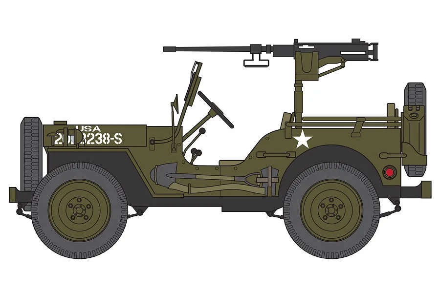 Airfix 1/72 British Airborne Willys Jeep w/ Trailer &amp;amp; Howitzer Scaled Plastic Model Kit image 45983