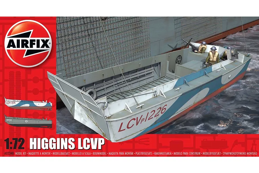 Airfix 1/72 Higgins LCVP Landing Craft Scaled Plastic Model Kit image 45984