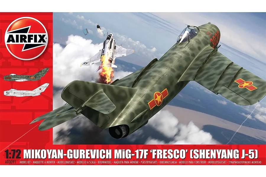 Airfix 1/72 Mikoyan-Gurevich Mig-17 Fresco Fighter Scaled Plastic Model Kit image 46057