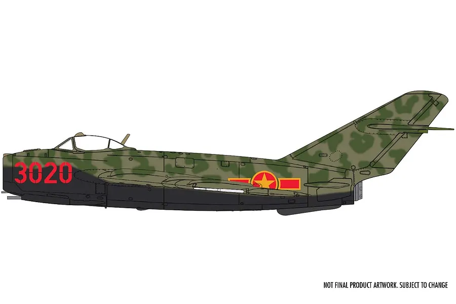 Airfix 1/72 Mikoyan-Gurevich Mig-17 Fresco Fighter Scaled Plastic Model Kit image 46058