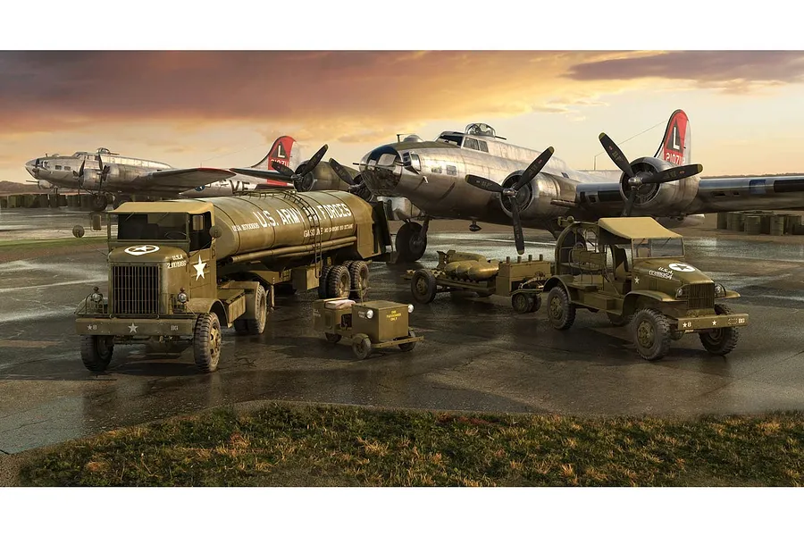 Airfix 1/72 USAAF WWII 8th Airforce Bomber Resupply Set Scaled Plastic Model Kit image 46279