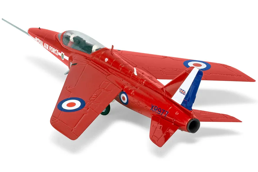 Airfix 1/72 Red Arrow Gnat Fighter Scaled Plastic Model Kit Small Starter Set image 46518