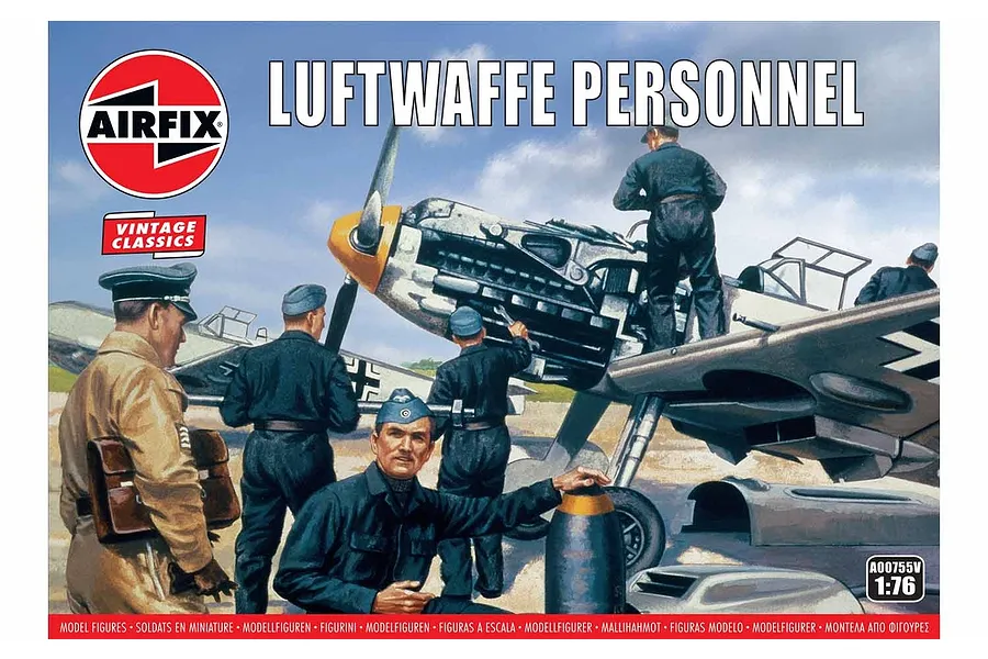 Airfix 1/76 Luftwaffe Personnel Scaled Plastic Model Kit image 46623