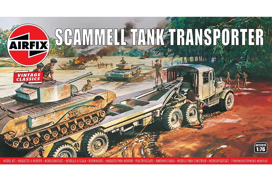 Airfix 1/76 Scammell Tank Transporter Scaled Plastic Model Kit image 46654