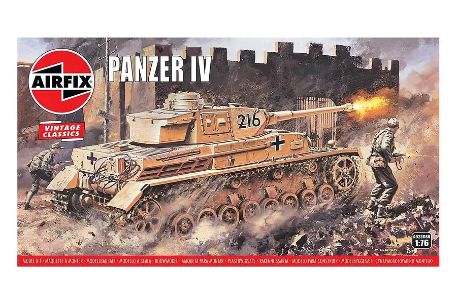 Airfix 1/76 Panzer IV Tank Scale Scaled Plastic Model Kit image 46660