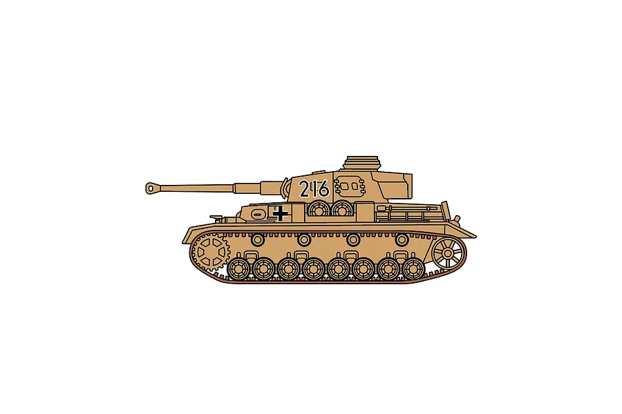 Airfix 1/76 Panzer IV Tank Scale Scaled Plastic Model Kit image 46661