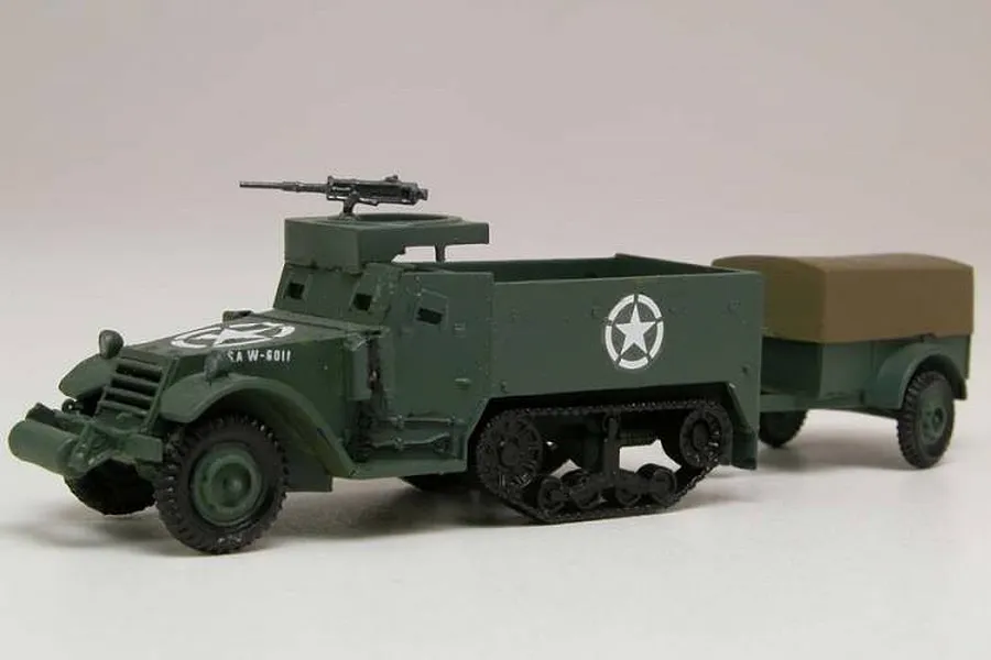 Airfix 1/76 M3 Half-Track Tractor &amp;amp; Trailer Scale Scaled Plastic Model Kit image 46673