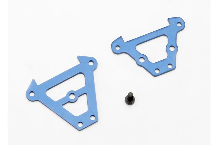 Traxxas Blue Aluminium Front &amp;amp; Rear Bulkhead Set image 4676