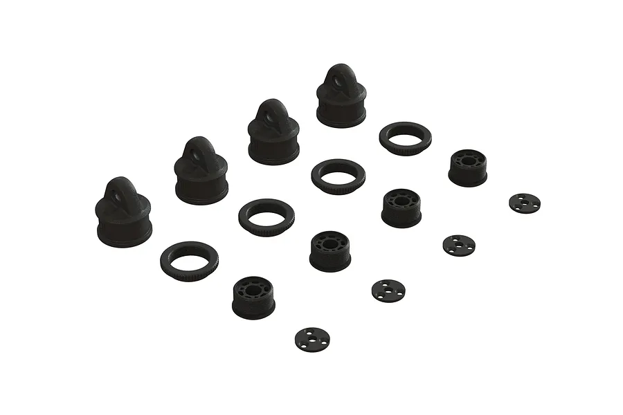 ARRMA 1/5 8S BLX Shock Cap, Adjusting Nut, Collar &amp;amp; Cartridge Set image 46755
