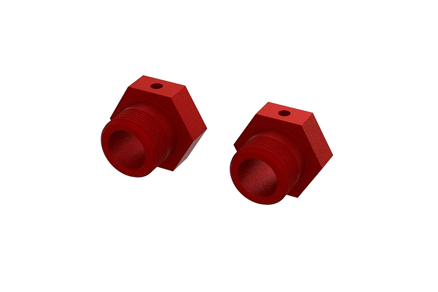 ARRMA 1/5 8S BLX Red Aluminium 24mm Wheel Hexes 2Pcs image 46839
