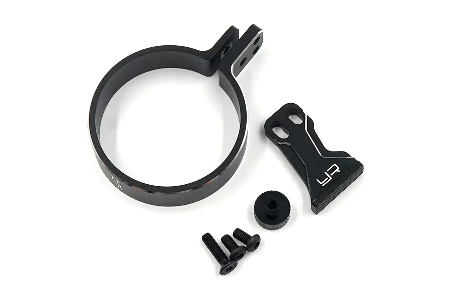 Yeah Racing Aluminium Single Hand TX Steering Adaptor - Black image 46919