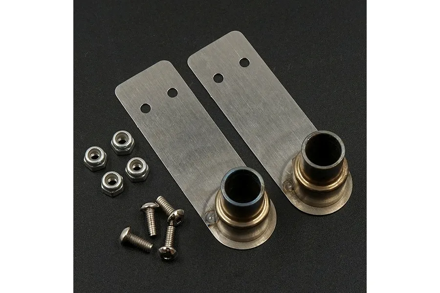 Yeah Racing Silver 1/10 Stainless Steel Dual Exhaust Muffler Pipe 2Pcs image 46923