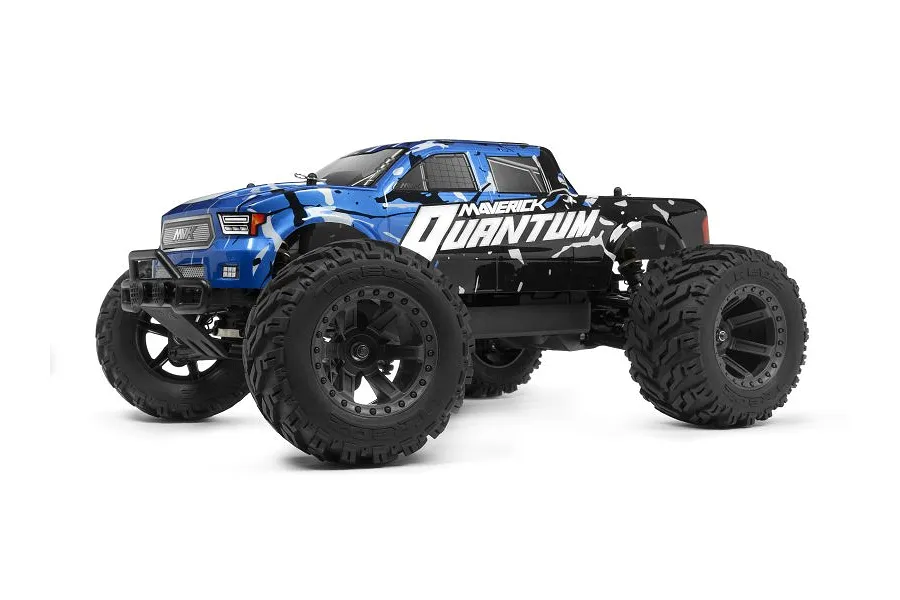 Maverick 1/10 Quantum MT Blue &amp;amp; Silver Painted Body Shell w/ Decals image 46963