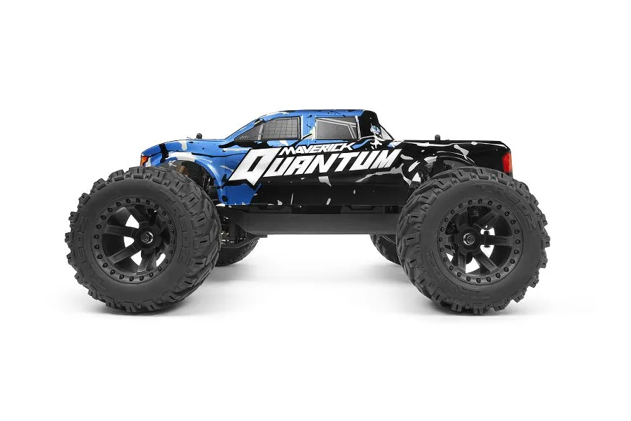 Maverick 1/10 Quantum MT Blue &amp;amp; Silver Painted Body Shell w/ Decals image 46964