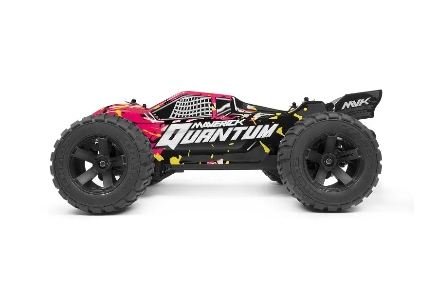 Maverick 1/10 Quantum XT Pink &amp;amp; Yellow Painted Body Shell w/ Decals image 46975