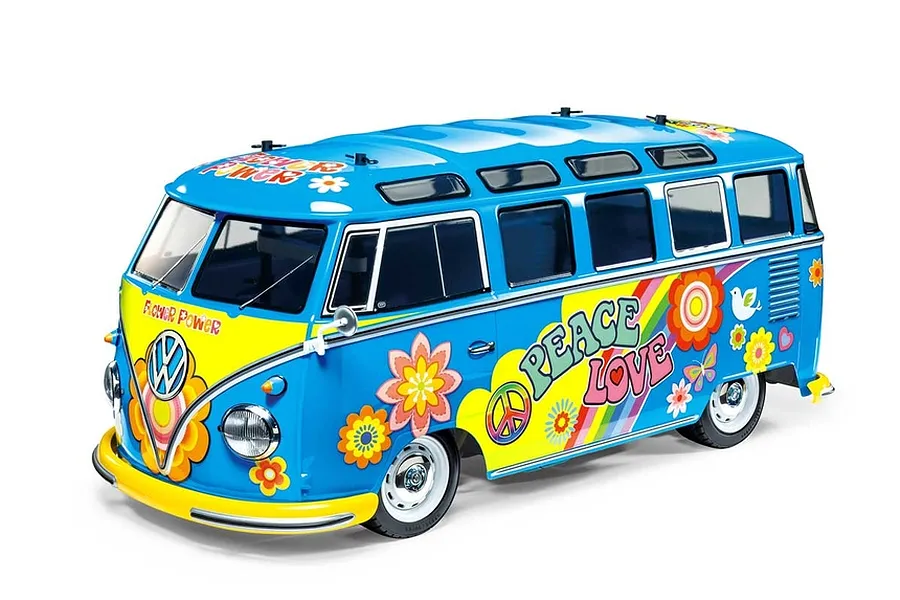 Tamiya M-06 Volkswagen Type 2 Flower Power RC Van Electric 2WD 1/10 Scale Kit - Flower Power image 46984