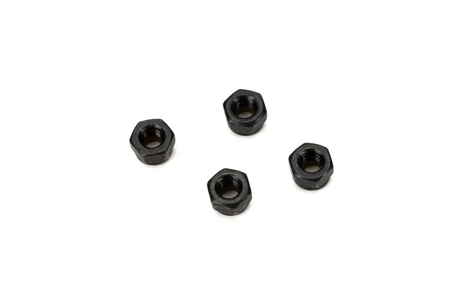 ECX 3mm Black Steel Nyloc Nuts 4Pcs image 47043