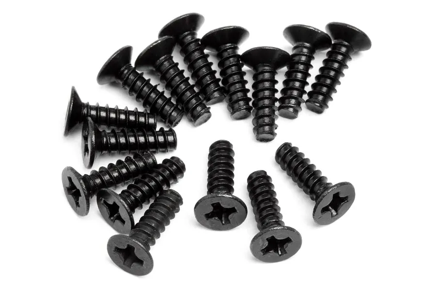 Maverick 3x10mm Coarse Thread Countersunk Head Self-Tapping Screws 15Pcs image 47141