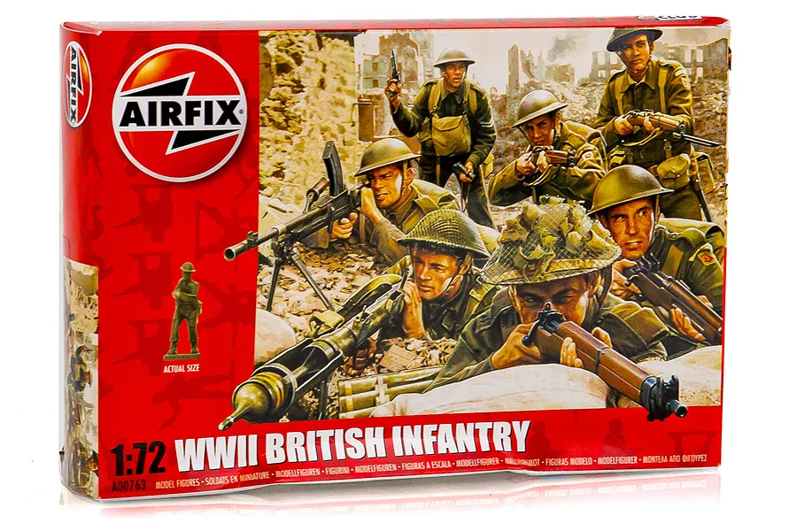Airfix 1/72 WWII British Infantry Scaled Plastic Model Kit image 47146