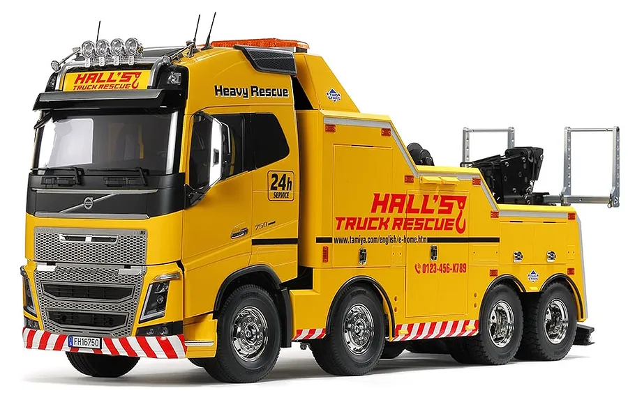 Tamiya FH16 Volvo Globetrotter RC Tow Truck Electric 8X4 1/14 Scale Kit image 47213